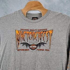 VTG 2003 Harley Davidson Shirt Size XL Women Gray Biketoberfest Daytona Beach FL